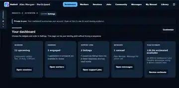 NableU participant dashboard preview